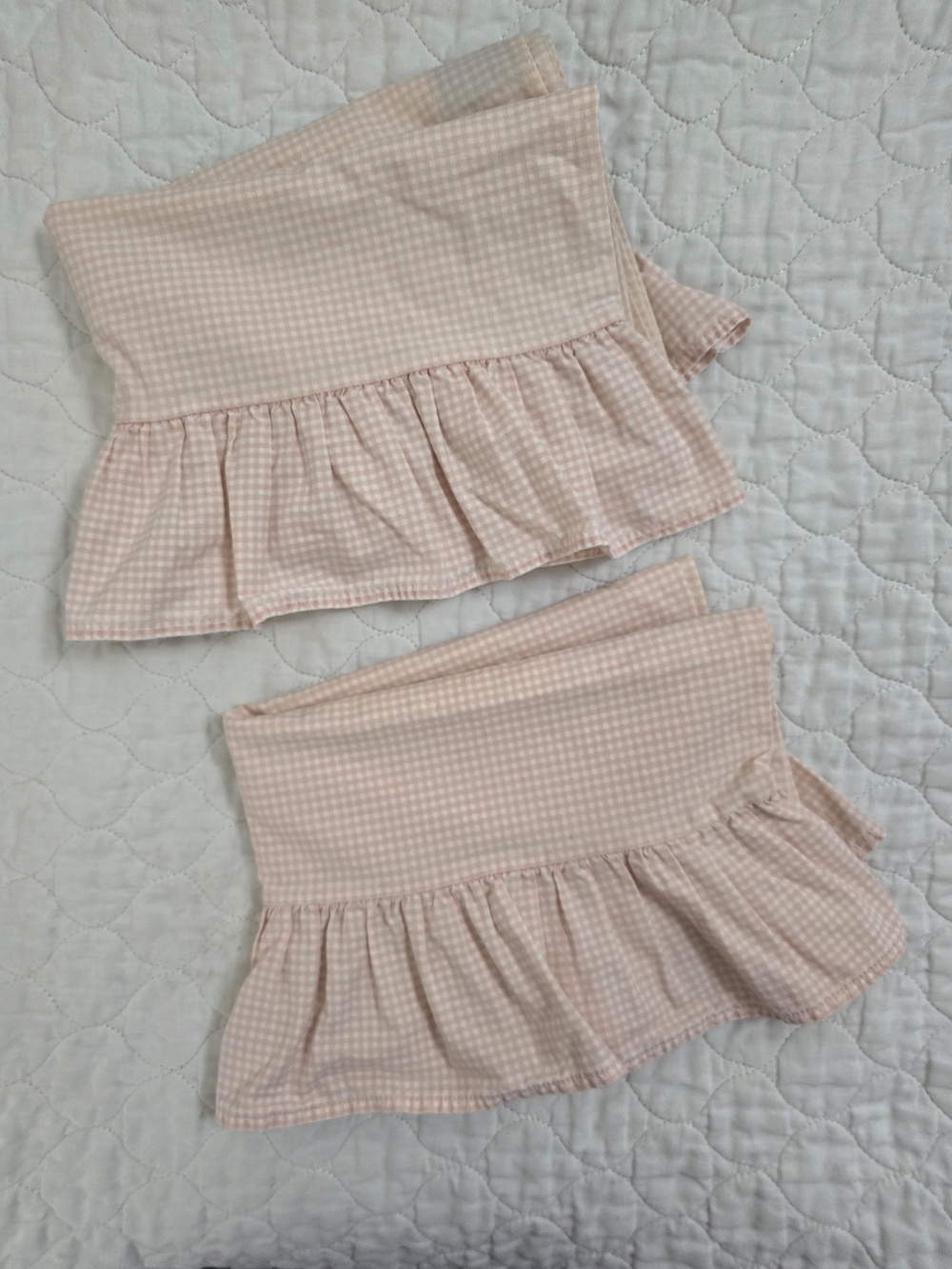 Set Of 2 Vtg Ralph Lauren Yellow White Gingham Cotton Standard Pillowcases EUC. - Picture 7 of 8
